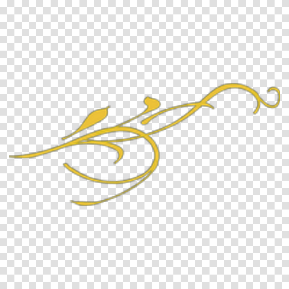 Ftestickers Swish Swirl Border Corner Gold, Floral Design, Pattern Transparent Png