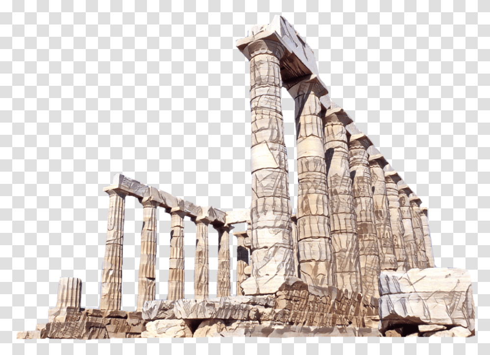 Ftestickers Temple Poseidon Architecture Columnsfreetoedit, Building, Pillar, Ruins, Shrine Transparent Png