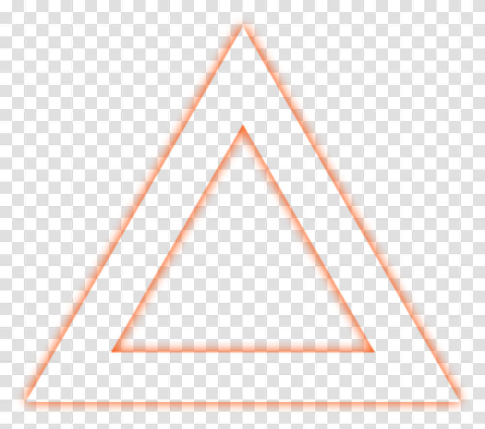 Ftestickers Triangle Glow Neon Neon Triangle Orange Transparent Png