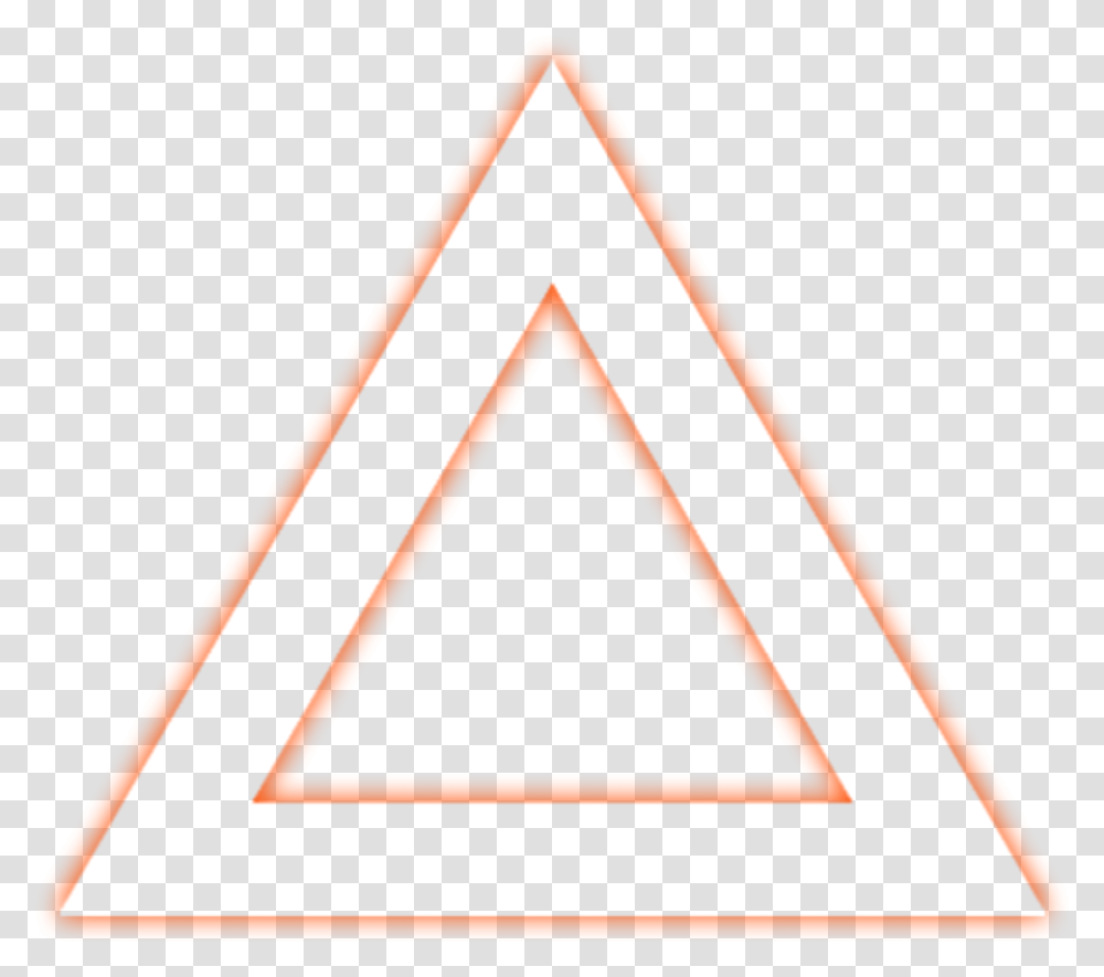 Ftestickers Triangle Glow Neon Opaci Glowing Orange Triangle Transparent Png