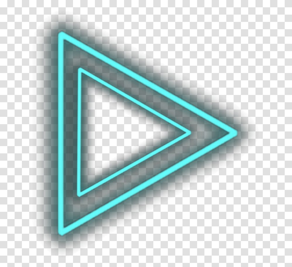 Ftestickers Triangle Neon Luminous Teal Blue Triangle, Mobile Phone, Electronics, Cell Phone Transparent Png