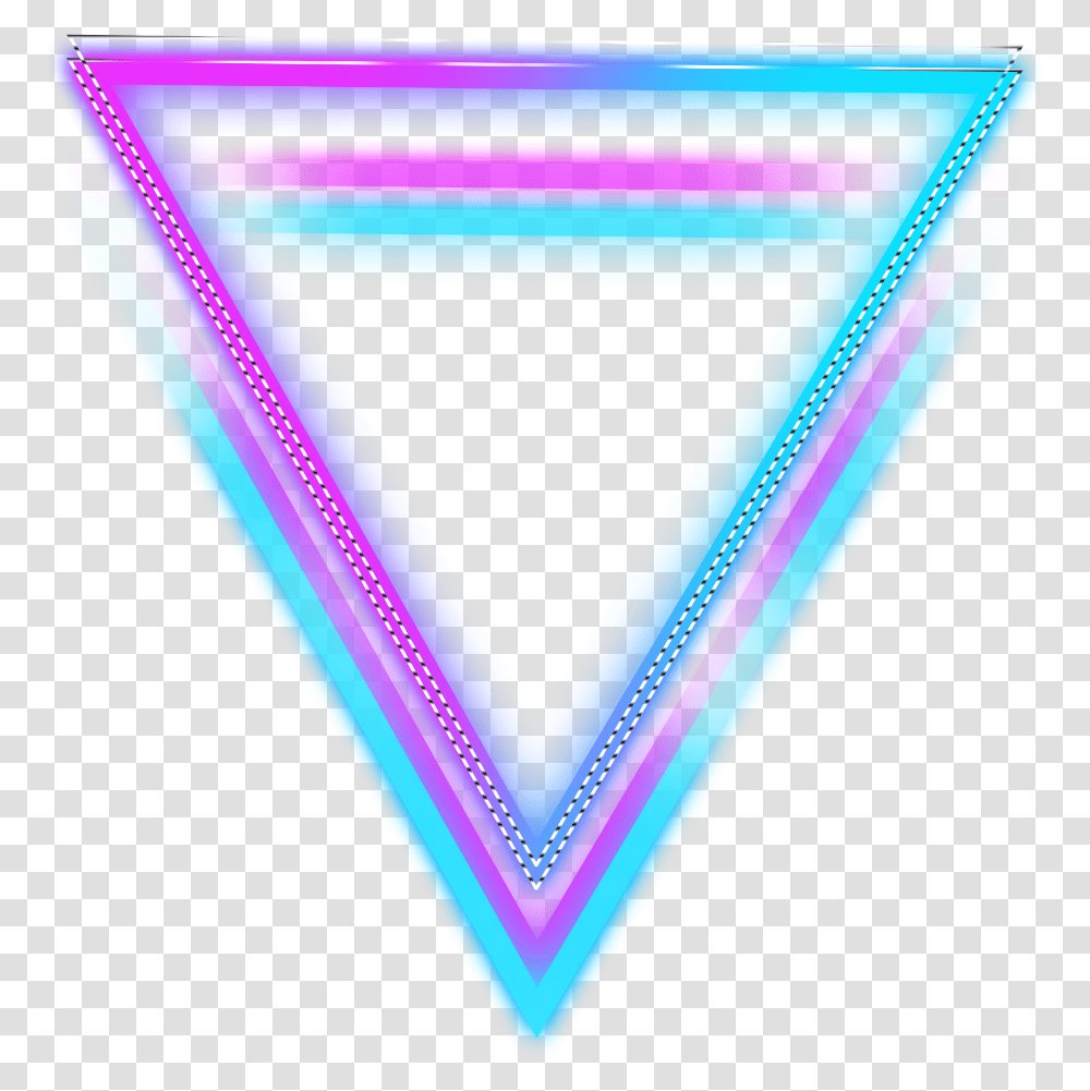 Ftestickers Triangles Abstract Neon Luminous Colorful Picsart Triangle Hd Transparent Png