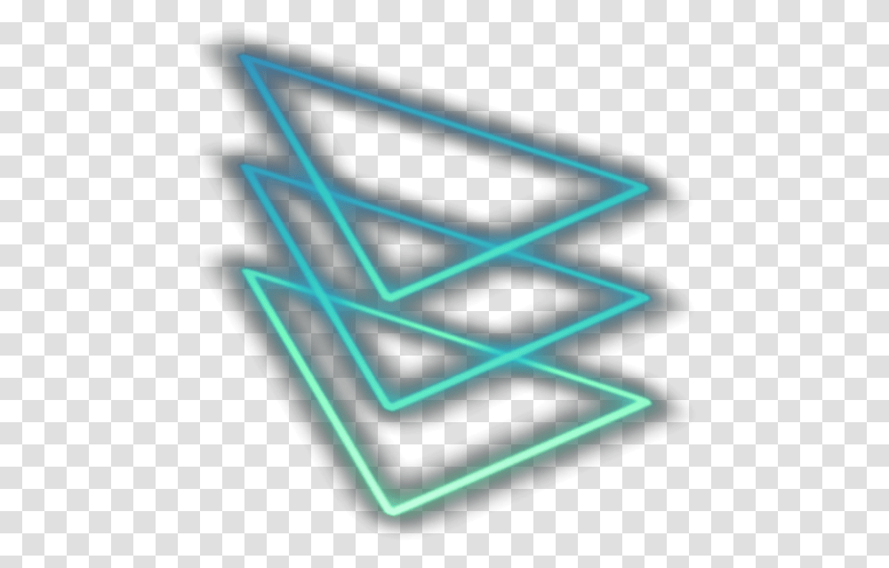 Ftestickers Triangles Neon Luminous Glowing Teal Triangle, Light, Mobile Phone, Electronics, Cell Phone Transparent Png