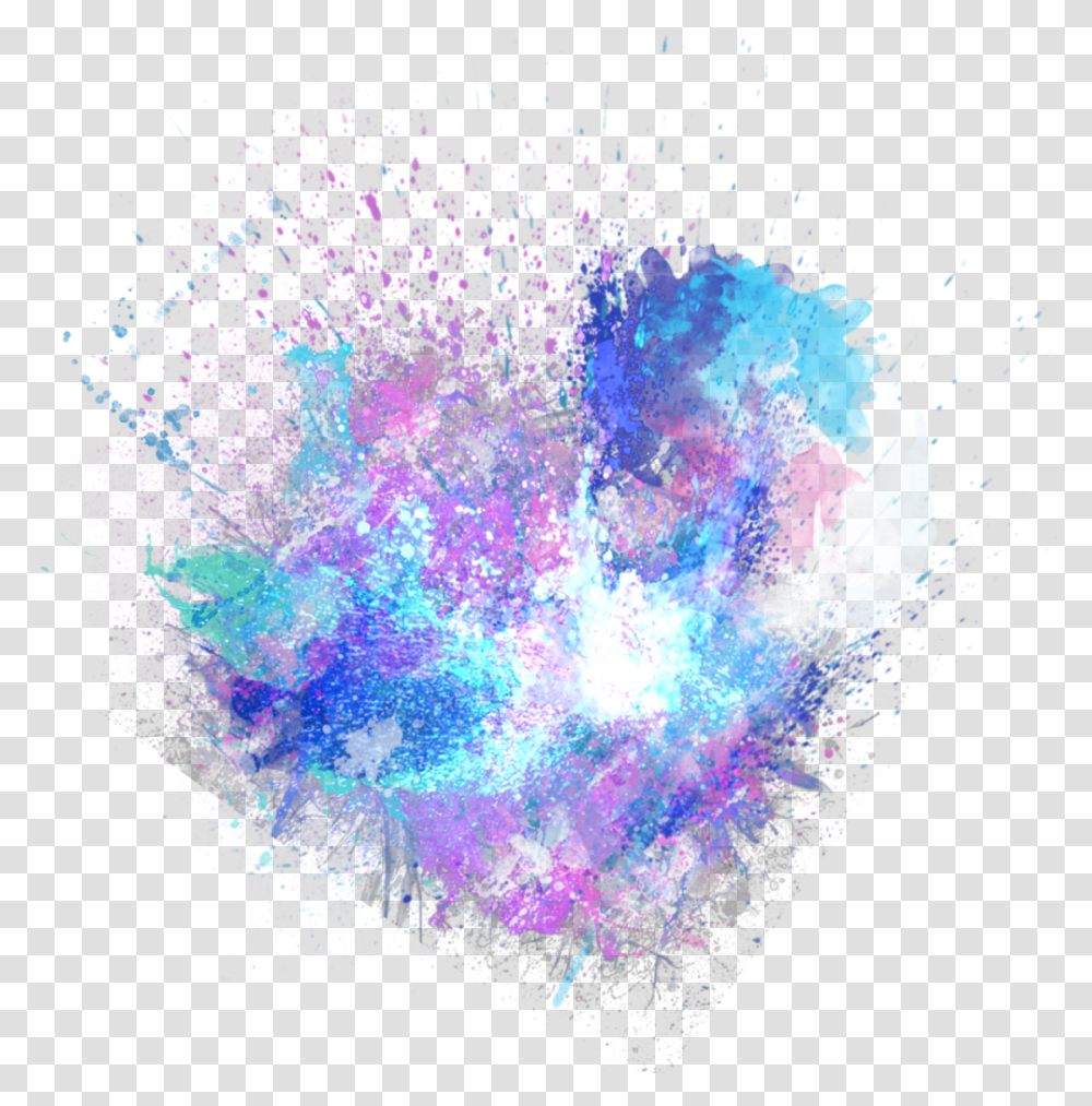 Ftestickers Watercolor Brushstrokes Blue White Colorful Visual Arts, Light, Purple, Astronomy, Painting Transparent Png