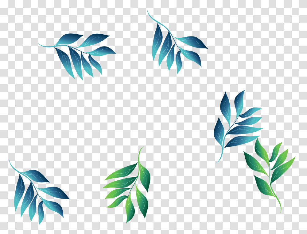 Ftestickers Watercolor Leaves Blue Green, Leaf, Plant, Floral Design, Pattern Transparent Png