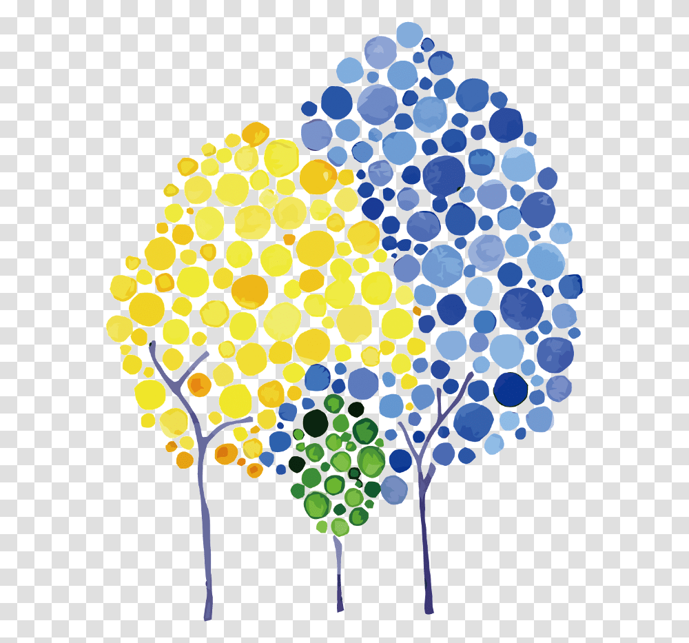 Ftestickers Watercolor Vector Wavepoint Trees Colorful Painting Point Art, Chandelier, Lamp, Pattern Transparent Png