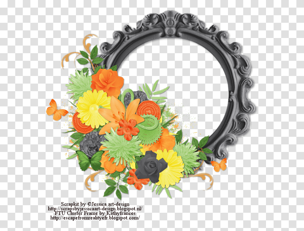 Ftu Cluster Frame Autumn Flowers Petal, Floral Design, Pattern Transparent Png