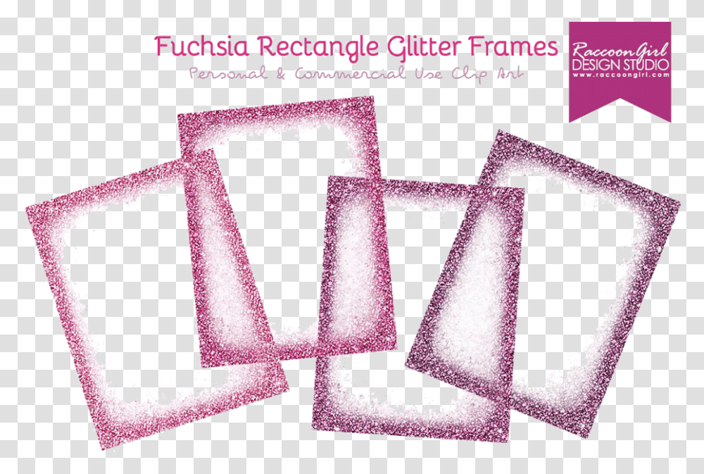 Fuchsia Border Frame Clipart For Designing Pink Glitter Border, Alphabet, Purple, Rug Transparent Png