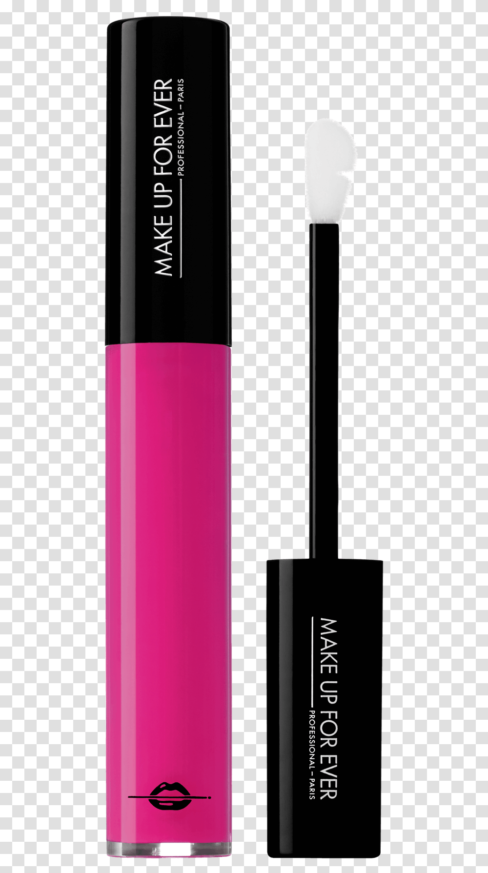 Fuchsia Pink Lip Lacquer Make Up For Ever Artist Plexi Gloss Lip, Bottle, Alcohol, Beverage, Drink Transparent Png