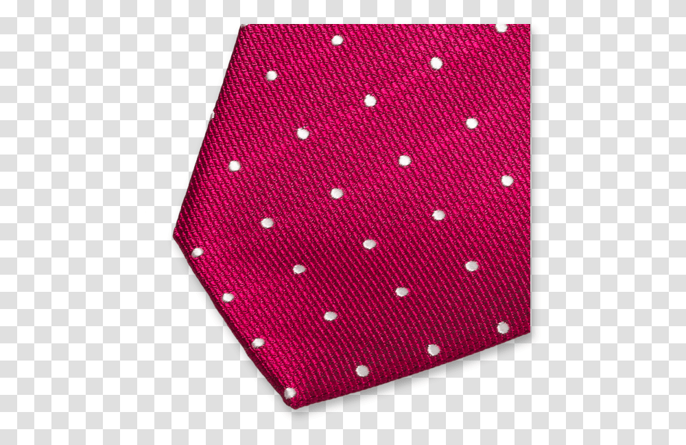 Fuchsia Tie With White Dots Polka Dot, Accessories, Accessory, Rug, Necktie Transparent Png