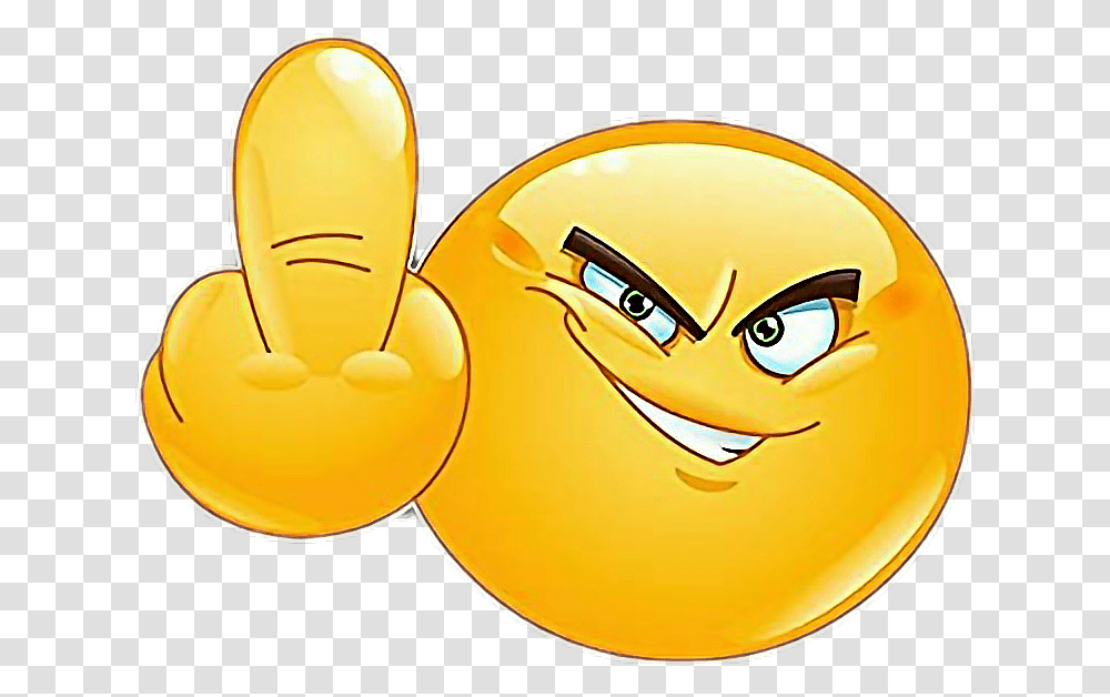 Fuck Emoji Middle Finger Emoticon, Label, Angry Birds, Food Transparent Png