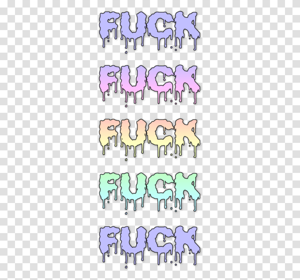 Fuck Moodboard Aesthetic Blue Violet Purple Pink Fuck Pastel Goth, Poster, Crowd, Alphabet Transparent Png