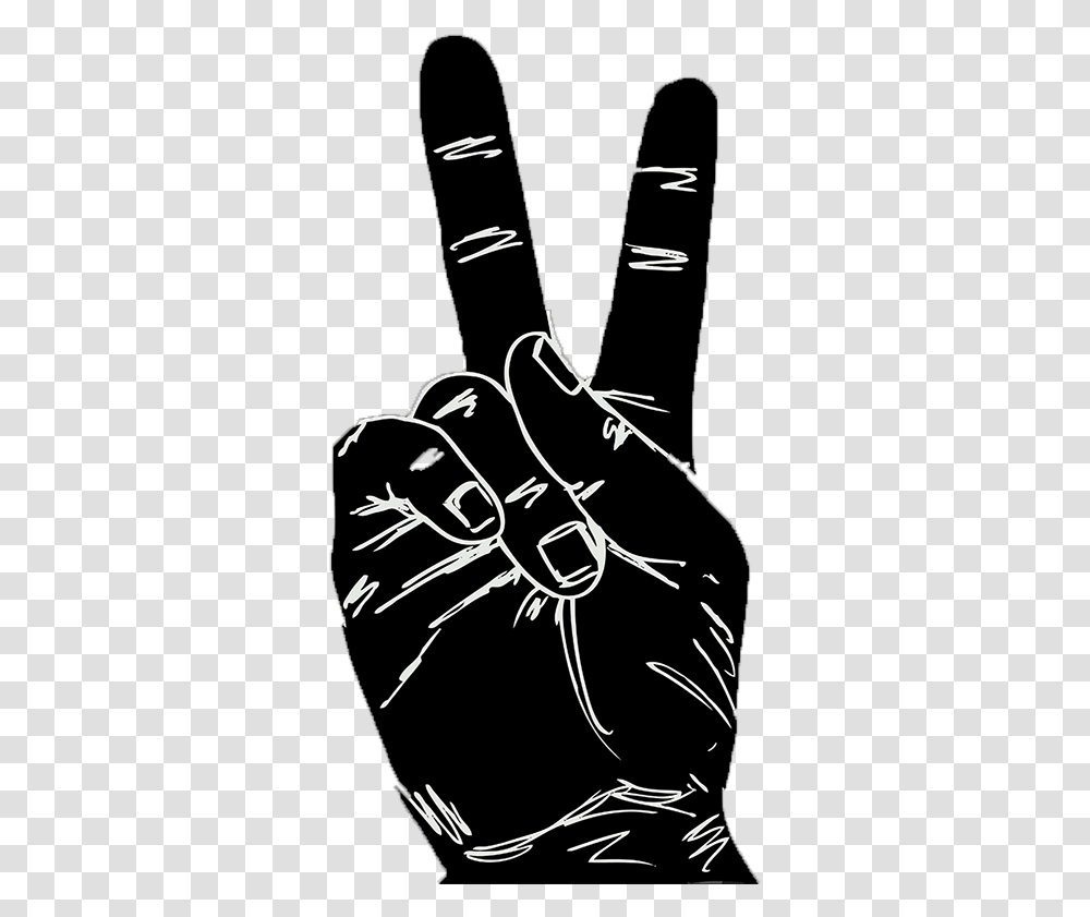 Fuck Off Hand Gesture Hand Gesture For Fuck Off, Label, Sticker, Stencil Transparent Png