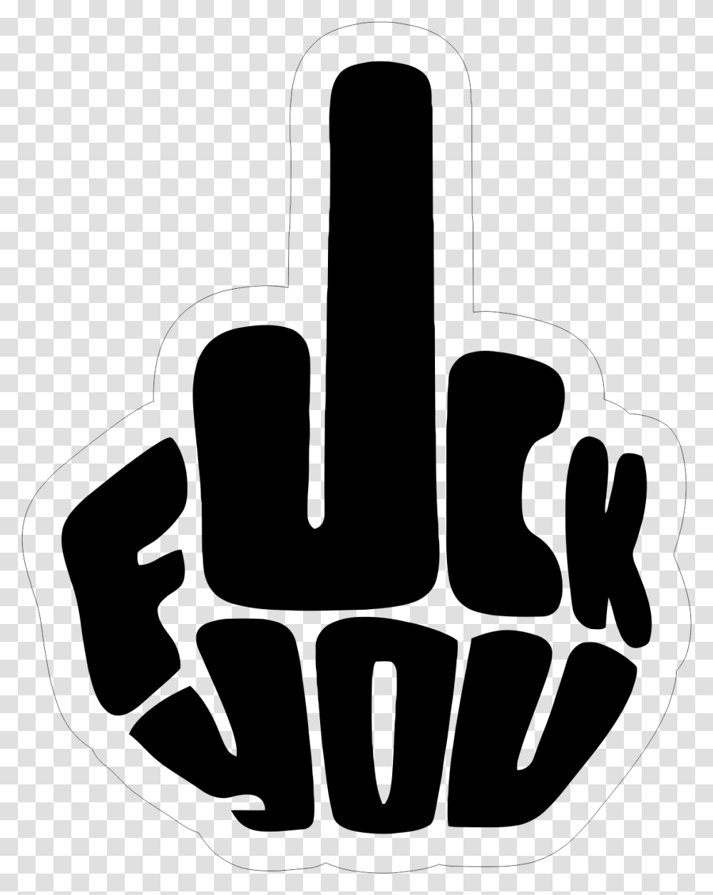 Fuck You, Stencil, Hand, Emblem Transparent Png