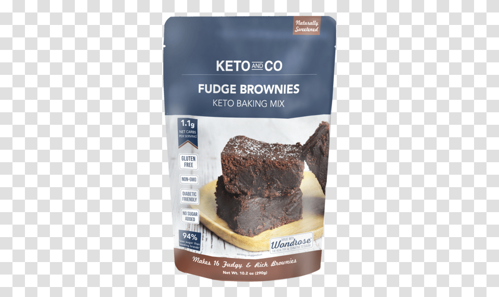 Fudge Brownies Keto Baking Mix Keto And Co Fudge Brownie Mix, Dessert, Food, Chocolate, Cookie Transparent Png