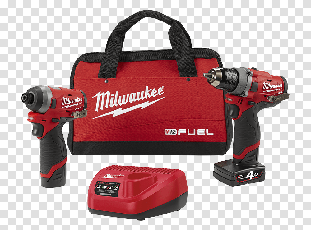 Fuel 2 Piece Power Pack 2a Milwaukee M12 Fuel, Tool, Power Drill Transparent Png