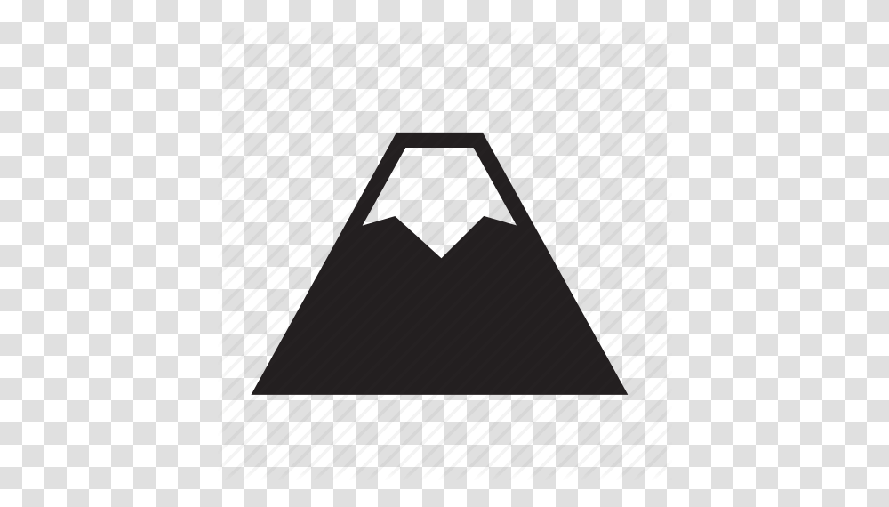 Fuji Japan Mount Mountain Nature Snow Volcano Icon, Triangle Transparent Png