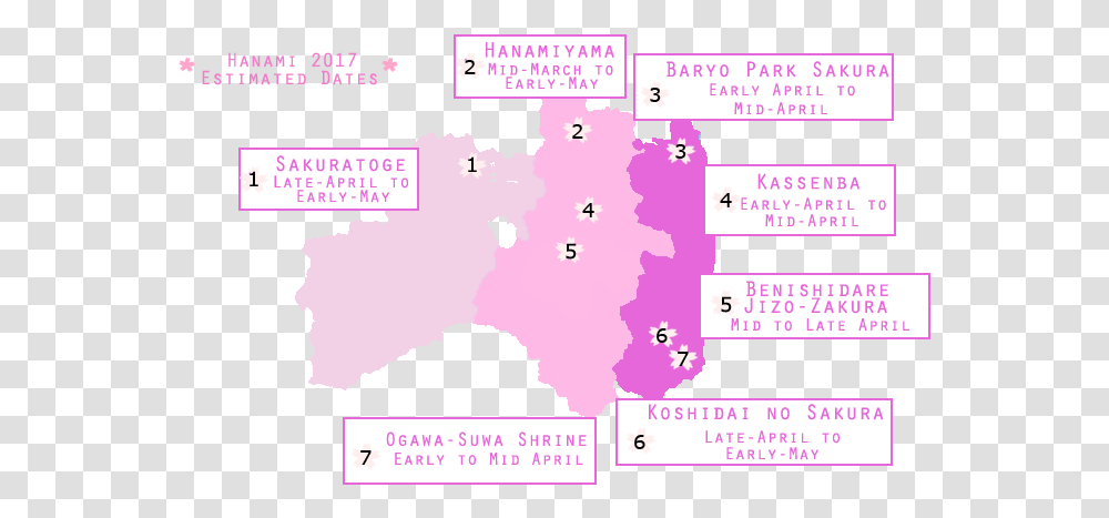 Fukushima Sakura Map, Plot, Word, Diagram Transparent Png