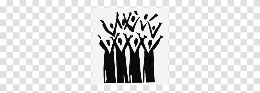 Full Black Choir Clip Art, Stencil, Hand, Silhouette Transparent Png