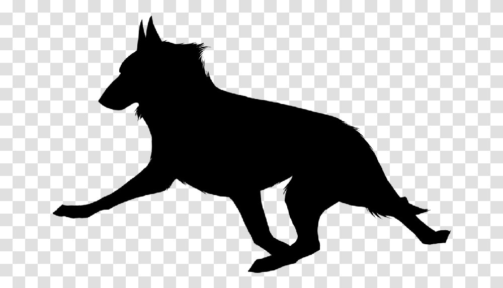 Full Black Running Dog Silhouette By Endworldk Running Hound Silhouette, Gray Transparent Png