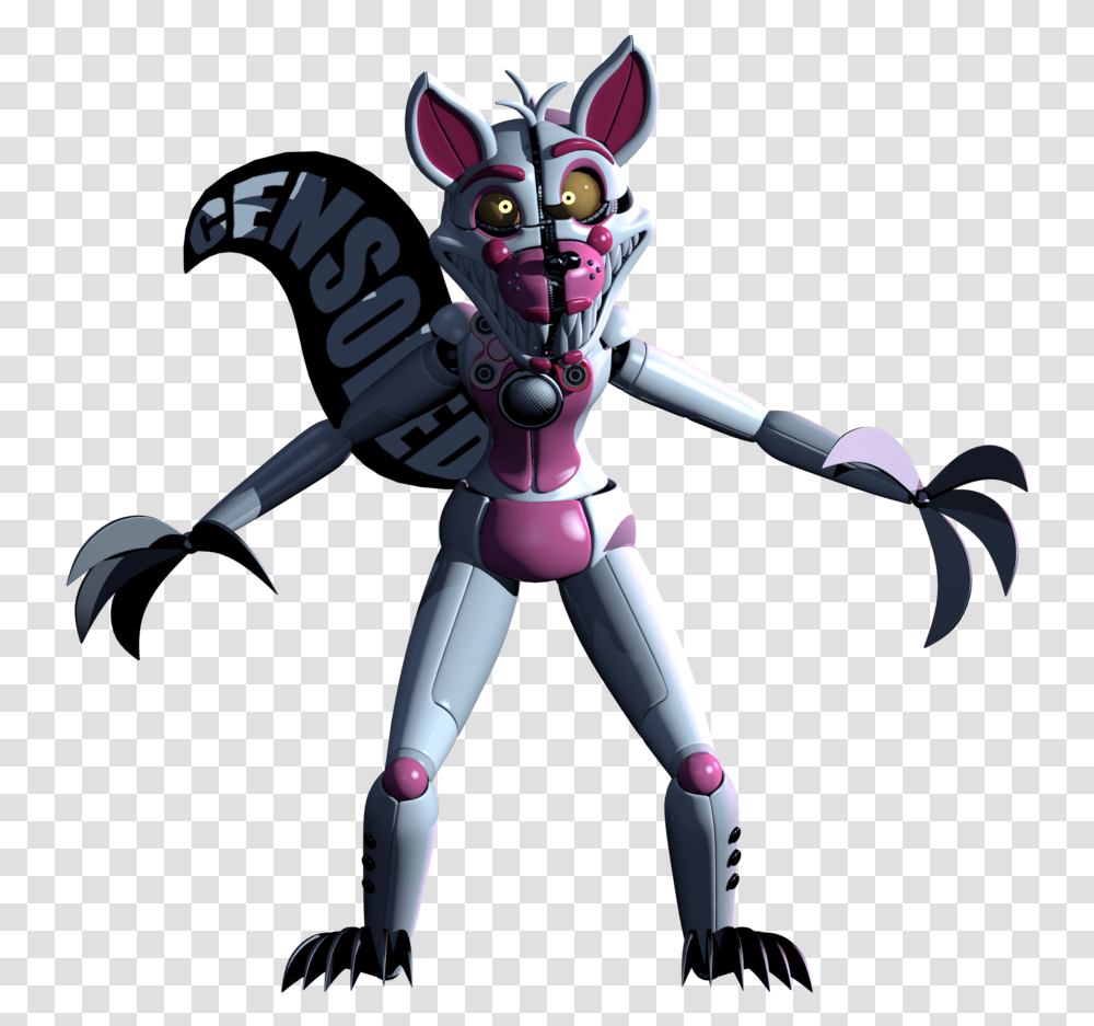 Full Body Fnaf Funtime Foxy, Toy, Robot, Figurine Transparent Png
