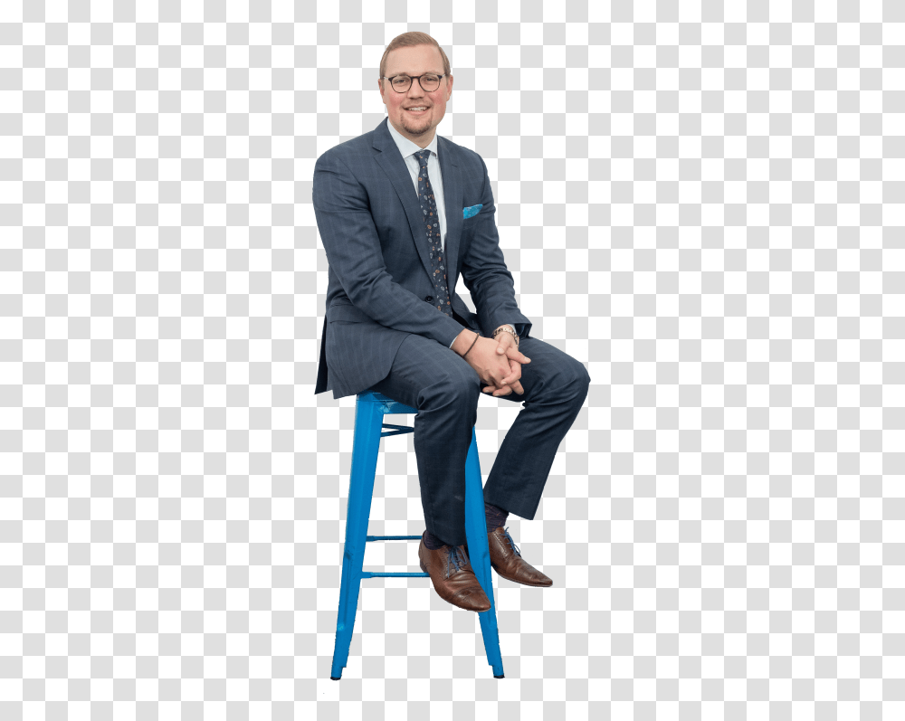 Full Body Man In Suit, Tie, Sitting, Person Transparent Png