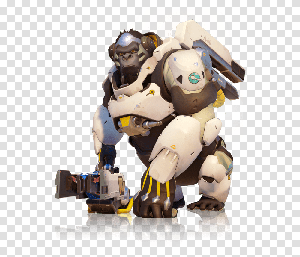 Full Body Stickpng Overwatch Winston, Toy, Helmet, Apparel Transparent Png