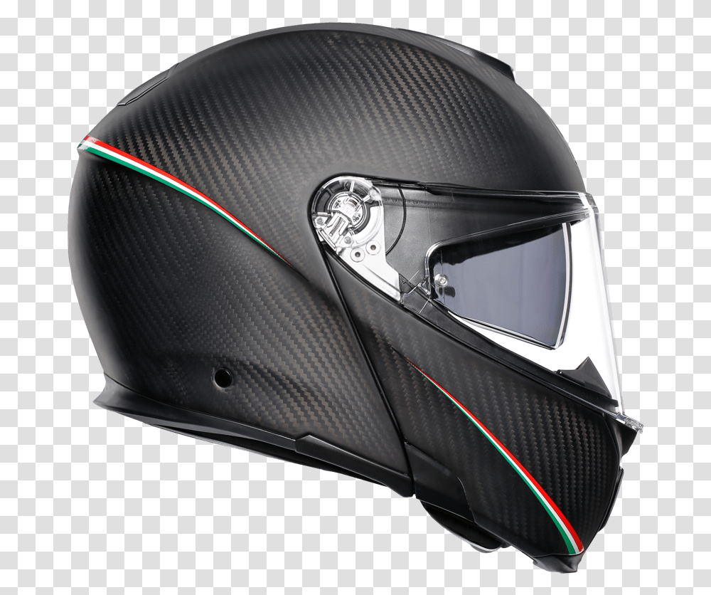 Full Carbon Fiber Motorcycle Helmet Agv Sportmodular Agv Sport Modular Helmet, Apparel, Crash Helmet, Hardhat Transparent Png