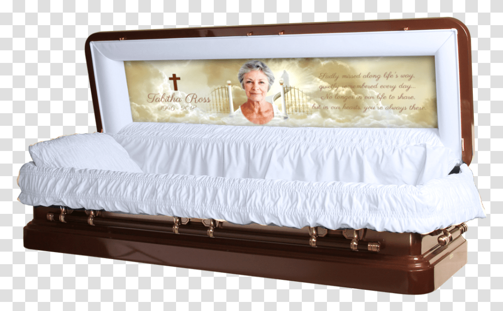 Full Couch Casket Download Picture Frame, Furniture, Person, Human, Funeral Transparent Png