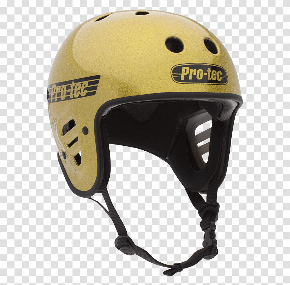 Full Cut Certified Gold Flake Pro Tec Full Cut Helmet, Clothing, Apparel, Crash Helmet, Hardhat Transparent Png
