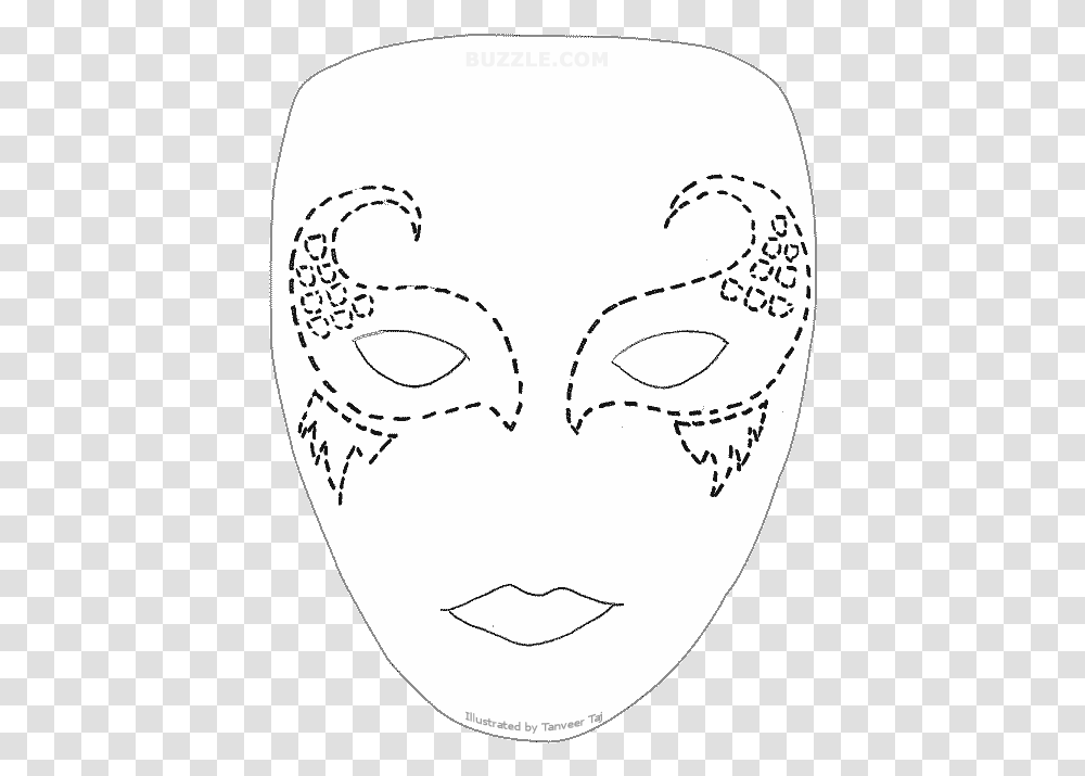 Full Face Mask Outline Transparent Png