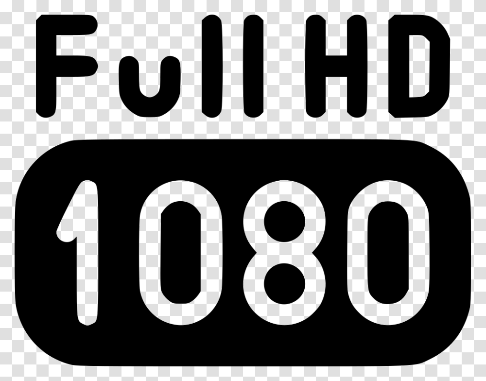Full Hd Full Hd Icon, Number, Label Transparent Png