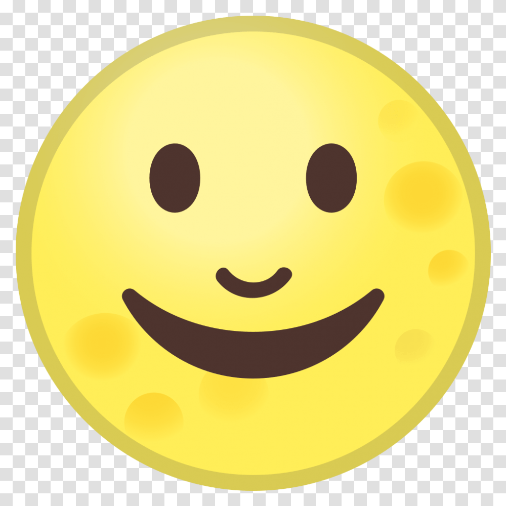 Full Moon Face Icon Significa Este Emoji, Logo, Trademark, Plant Transparent Png