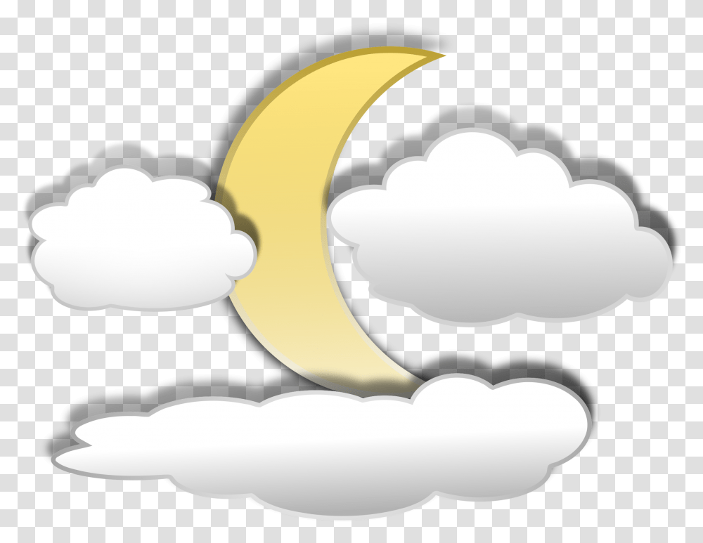 Full Moon With Clouds Clipart, Animal, Bird, Food, Beak Transparent Png