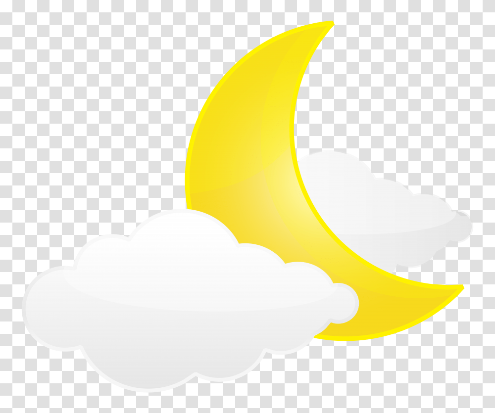 Full Moon With Clouds Clipart Clip Art Images, Banana, Food, Outdoors Transparent Png