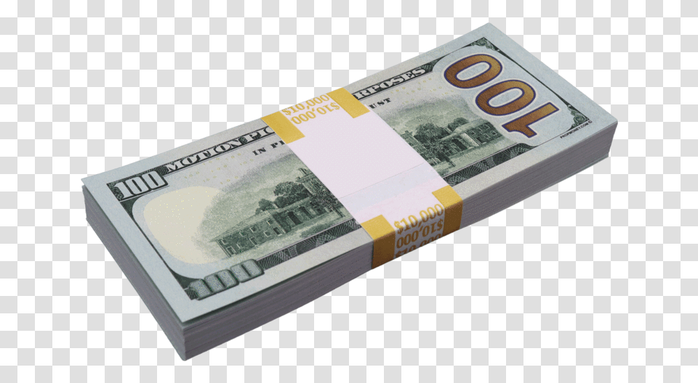Full Print New Series Stack Propmoneycom 10k Band Of Money, Dollar Transparent Png