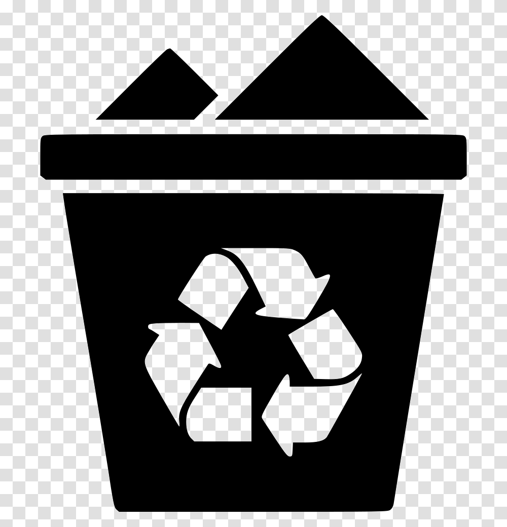 Full Recycle Bin Svg Icon Free Recycle Bin Icon, Recycling Symbol, Rug Transparent Png