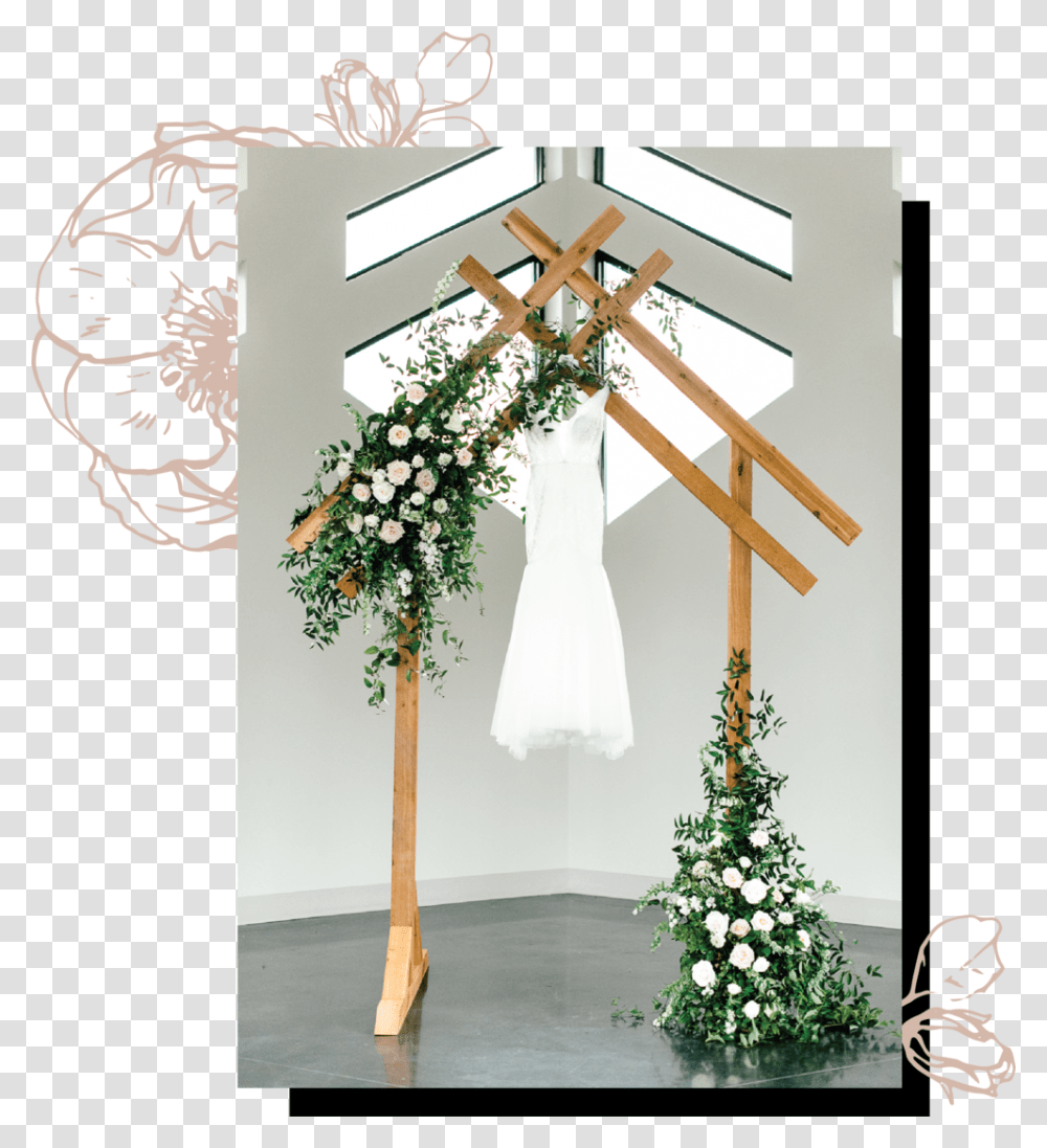 Full Service Wedding Floral Design, Tree, Plant, Cross Transparent Png