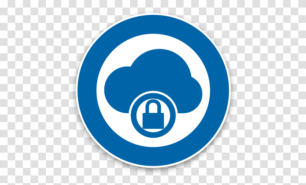 Full Size Download Cloud Storage Logo Circle, Symbol, Trademark, Security, Text Transparent Png