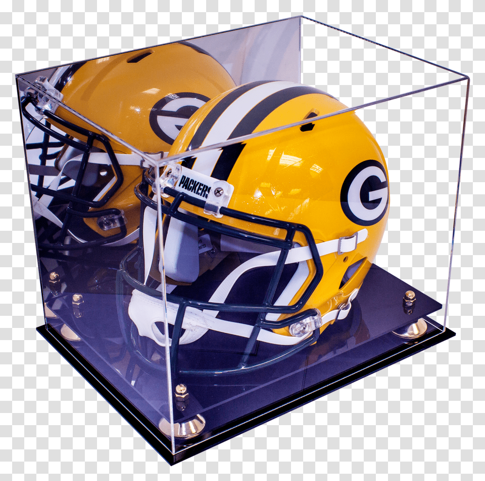 Full Size Football Helmet Display Case With Mirror Display Case, Apparel, American Football, Team Sport Transparent Png