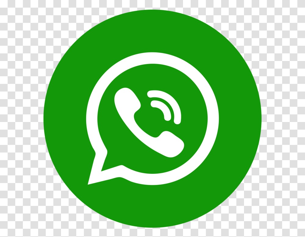 Full Size Image Icon Whatsapp, Green, Logo, Symbol, Label Transparent Png