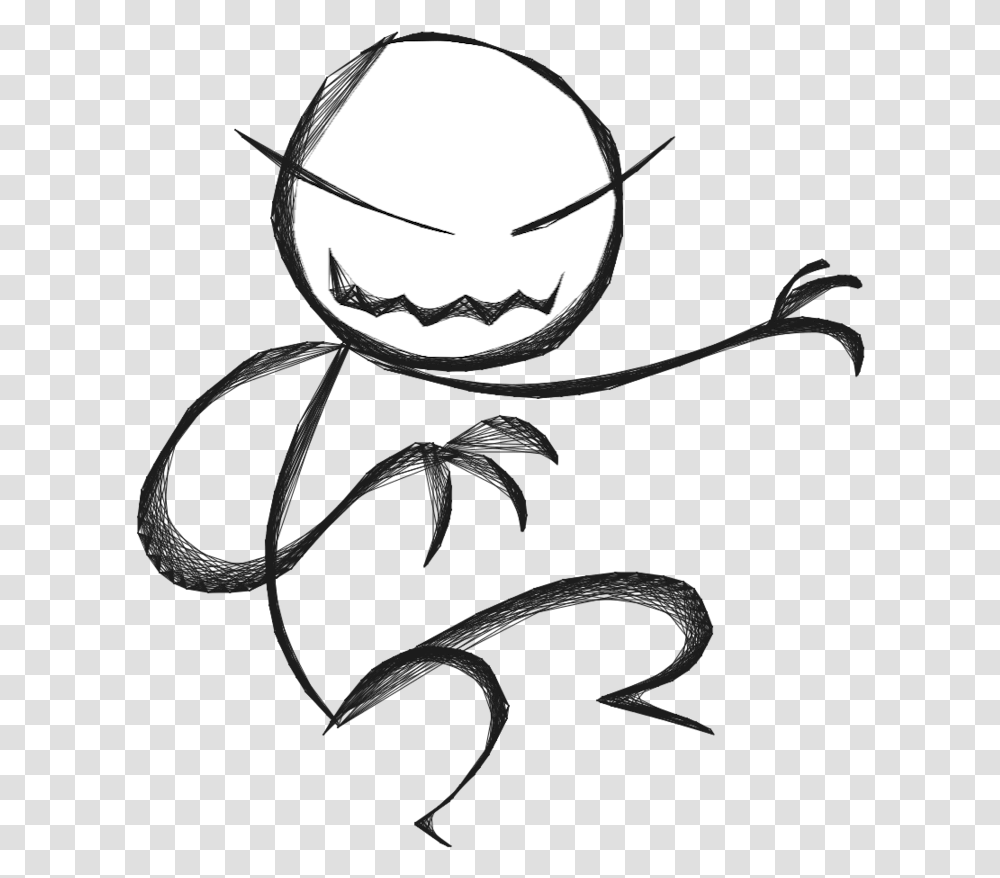 Full Size Image Line Art, Stencil, Ninja Transparent Png