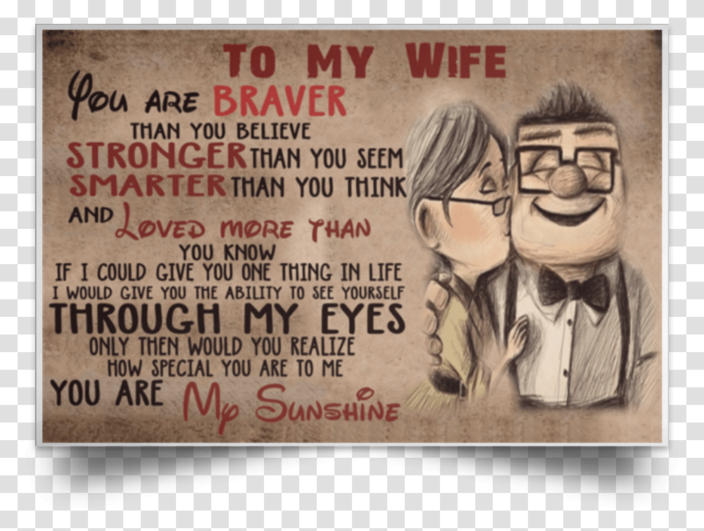 Full Size Item Image My Wife You Are Braver Quote, Advertisement, Poster, Label Transparent Png