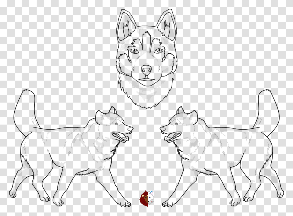 Full Size Of Husky Drawing Easy Step By Cute Puppy Line Art, Super Mario Transparent Png