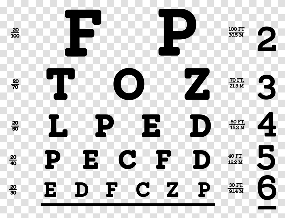 Full Size Snellen Chart, Gray, World Of Warcraft Transparent Png