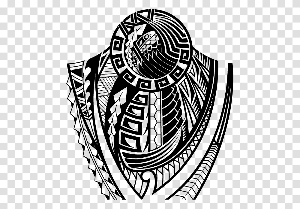 Full Sleeve Tribal Tattoos Circle Polynesian Tattoo Design, Emblem, Armor, Logo Transparent Png