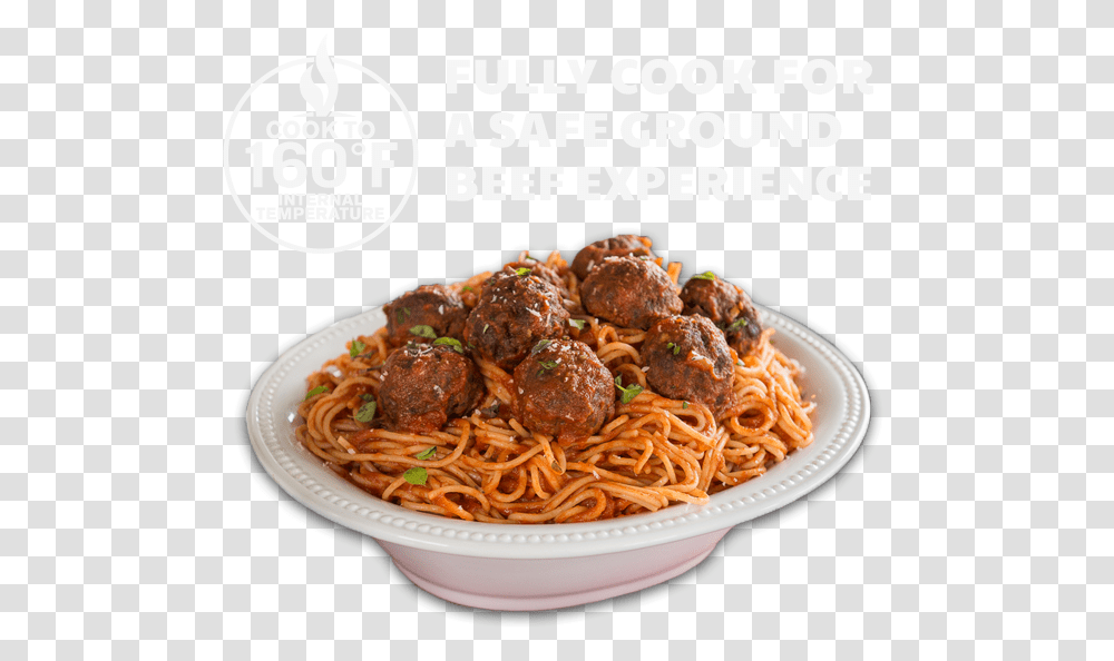 Fully Cook To 160 Degrees Farenheit Internal Temperature Lo Mein, Food, Spaghetti, Pasta, Meatball Transparent Png
