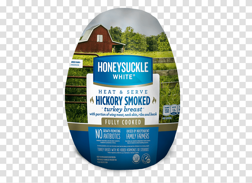 Fully Cooked Hickory Smoked Bone In Turkey Breast Shady Honeysuckle White, Label, Text, Plant, Outdoors Transparent Png