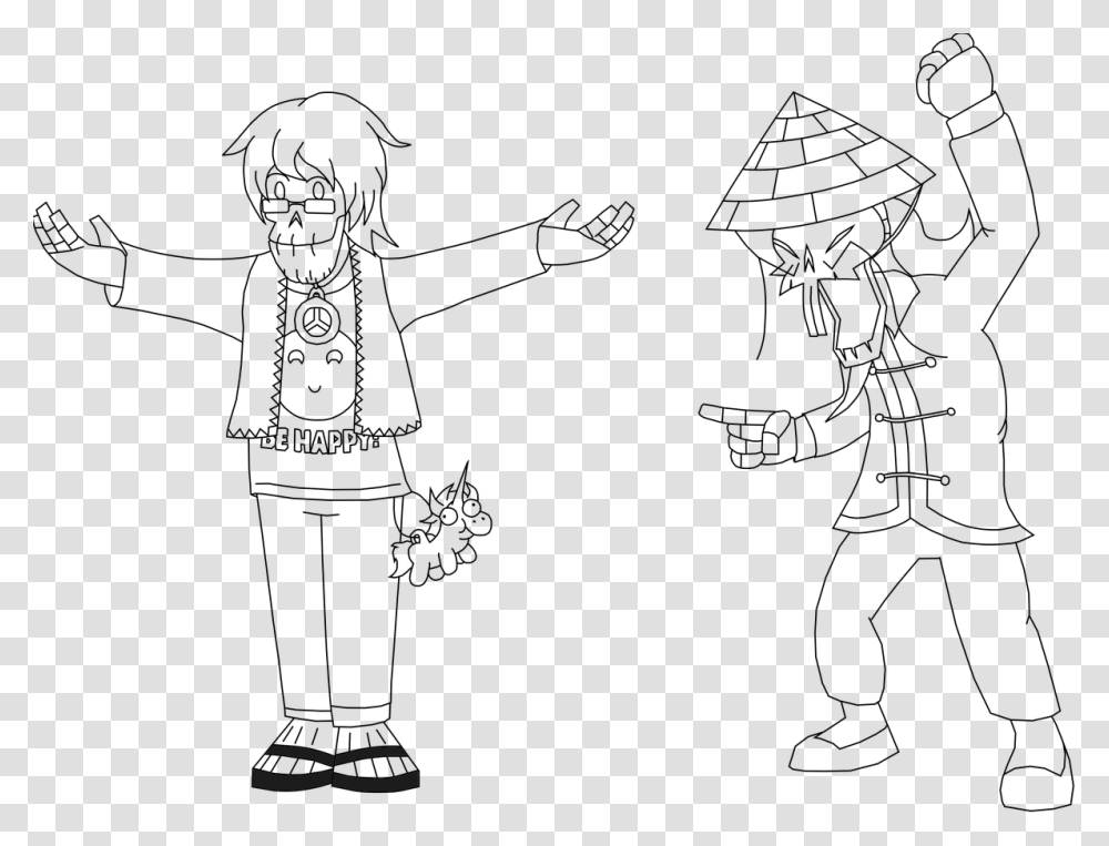 Fully Re Drawn And Colored Tcr Mr Optimism And Mr Fortune Line Art, Gray, Outdoors, World Of Warcraft Transparent Png