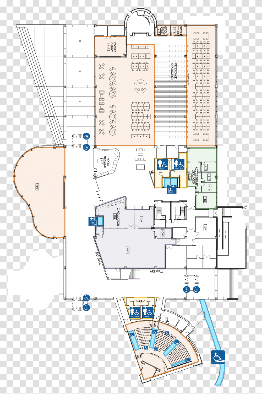Fulton Library Level Floor Plan, Plot, Diagram, Menu Transparent Png
